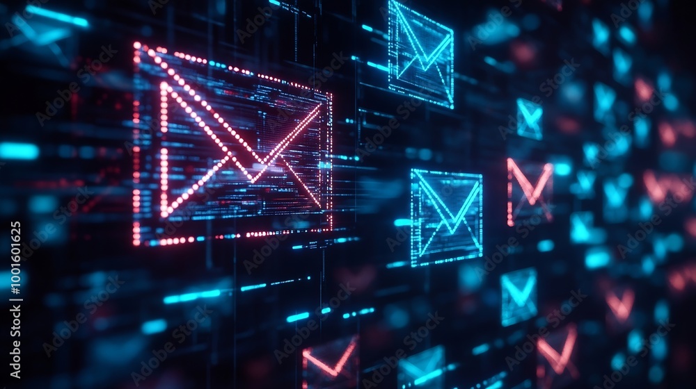 Poster email marketing data center and internet advertising sending documents digitally using email : gener