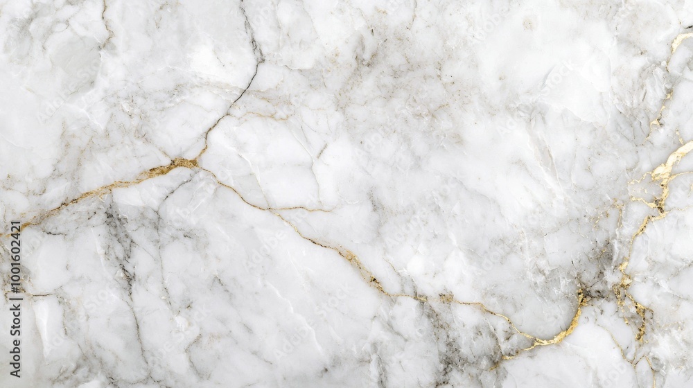 Poster natural white marble stone texture with golden veins is creating a luxurious background. polished su