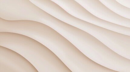 Soft light is illuminating smooth wavy surface forming an elegant organic design, perfect for a neutral and minimalist background