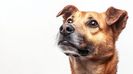 Obraz premium Dog isolated on white background composition