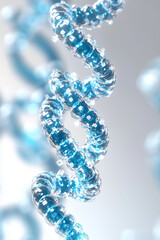 dna strand on white background