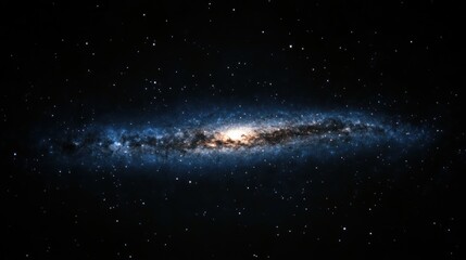 Naklejka premium Spiral Galaxy in the Vastness of Space