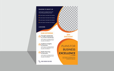 Creative modern Corporate Business flyer.a4 size design. Simple design, creative and clean flyer template. Horizontal mockup. Nice layout, For professional business.