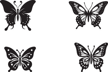 Fototapeta premium Amazing Butterfly silhouettes vector design HD 