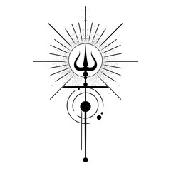 Trident with Sunburst