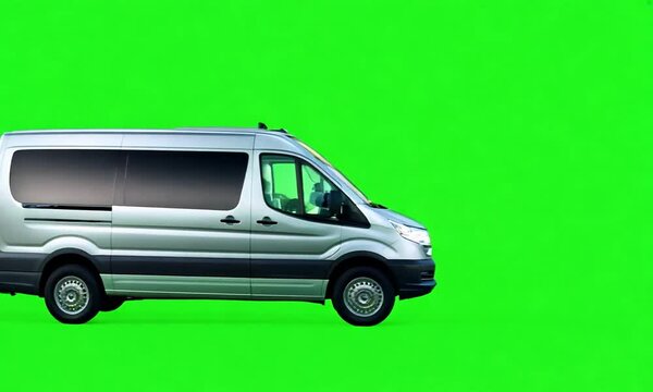 green background and car on the road