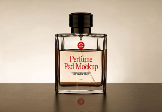 Transparent Perfume Bottle Mockup