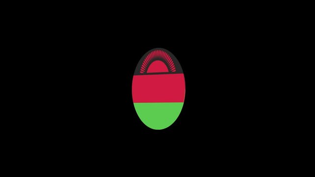 malawi 3d icon flag video