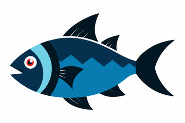 Obraz premium Creative vector design of piranha fish on a white background