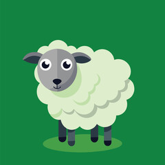 Cute sheep vector illustration cartoon character