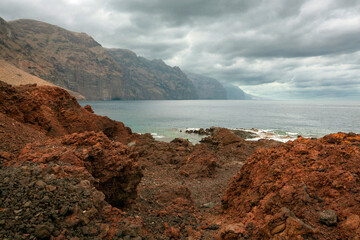 The coastline of Tenerife island at dawn. Canary Islands, Spain