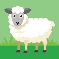Cute sheep vector illustration cartoon character