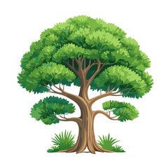 Pine tree vector art landscape illustration design