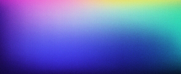 Colorful gradient noise grain background texture, color gradient rough abstract background shine bright light and glow template empty space 