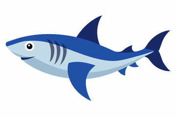 Obraz premium Sand tiger shark fish vector illustration on a white background