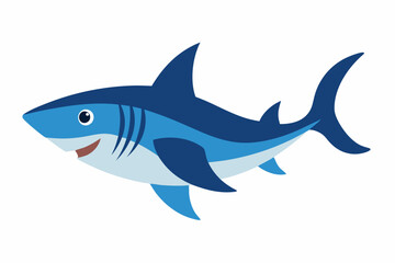 Fototapeta premium Sand tiger shark fish vector illustration on a white background
