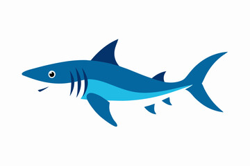 Obraz premium Sand tiger shark fish vector illustration on a white background