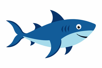 Fototapeta premium Sand tiger shark fish vector illustration on a white background