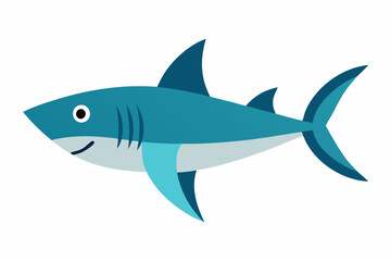 Obraz premium Sand tiger shark fish vector illustration on a white background