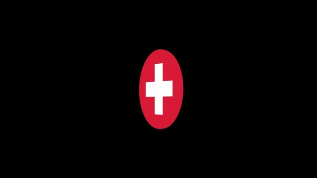 Switzerland Flag 3d rendering video