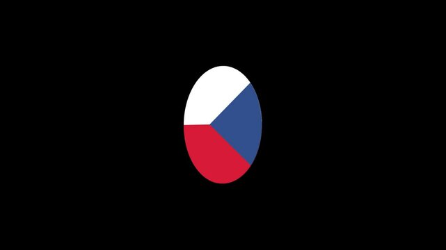3d render video animation flag Czech Republic