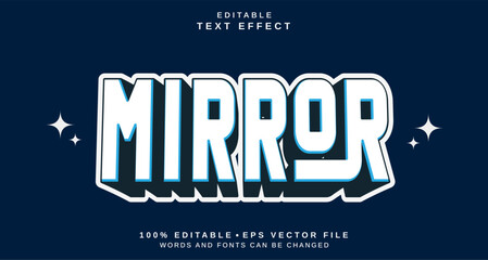 Fototapeta premium Editable text style effect - Mirror text style theme.