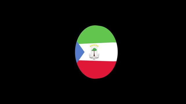 3d icon flag video Equatorial Guinea