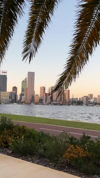 Skyline of perth in western australia