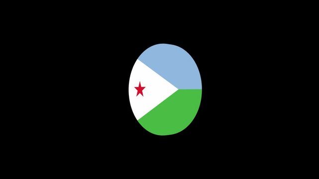 3d icon flag video Djibouti