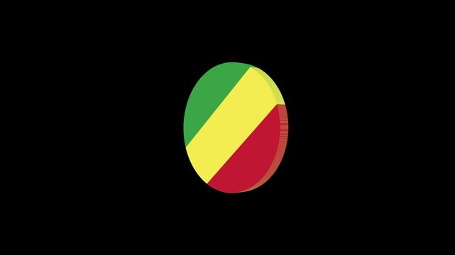 3d icon flag video Republic of the Congo