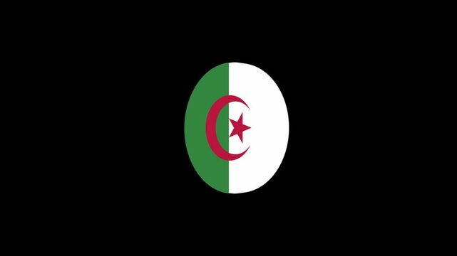 3d icon flag video Algeria