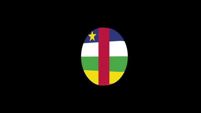 3d icon flag video the Central African Republic