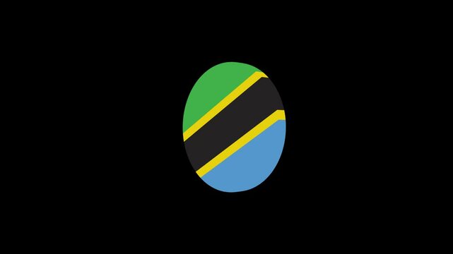 3d icon flag video Tanzania