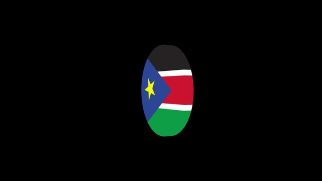 3d icon flag video South Sudan