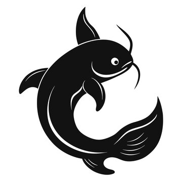 recommend clip art: Solid color Pictus Catfish animal vector design