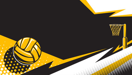 Abstract netball background design. Sports concept  © Manovector
