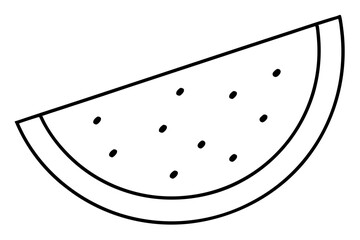 Juicy Watermelon Slice Illustrated Vector for Brightening Up Your Designs
