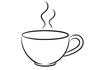 Simple Coffee Cup Vector Design for Minimalist Aesthetics
