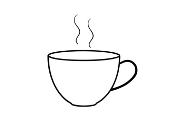 Elegant Minimalist Coffee Cup Vector Art for Design Lovers
