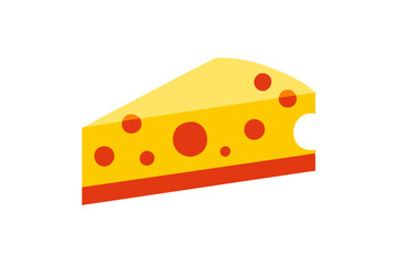 Whimsical Cheese Wedge Vector Art Ideal for Cheesy Themes and Delicious Designs


