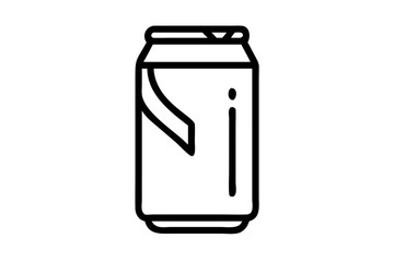 stylish soda can graphic representing bubbly refreshment


