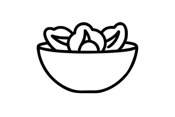 Nature’s Bounty Minimalist Salad Bowl Vector Illustration Design





