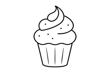 Sweet Simplicity Vector Cupcake Illustration for Modern Design Lovers
