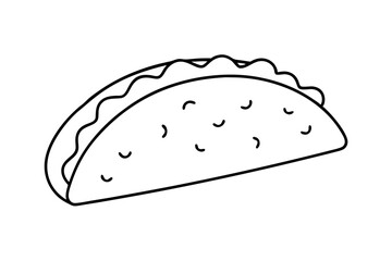 Charming Soft Shell Taco Vector Illustration for Tasty Creations
