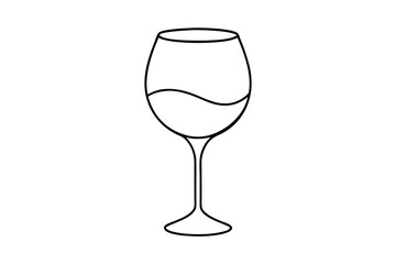 Simplistic Beauty of a Glass Rendered in a Single Continuous Line
