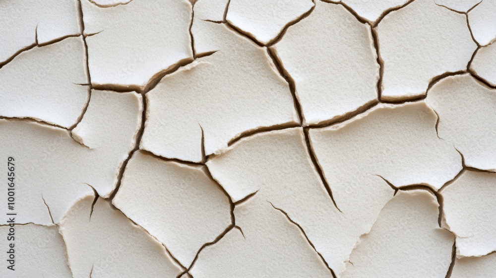 Poster macro of clay mask texture with visible cracks and dry patches photorealistic skincare close-up, sup