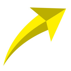 Fototapeta premium arrow icon, yellow arrow on white, yellow and white arrow, yellow arrow icon, yellow arrow sign, arrow, sign, icon, png of arrow, transparent, arrow sign, arrow design, yellow arrow with shadow
