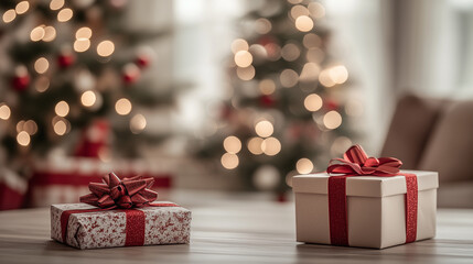 christmas gift box background