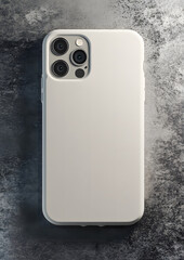 White Smartphone Case on Dark Background