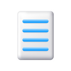 Obraz premium Document icon isolated on white background. File or data symbol 